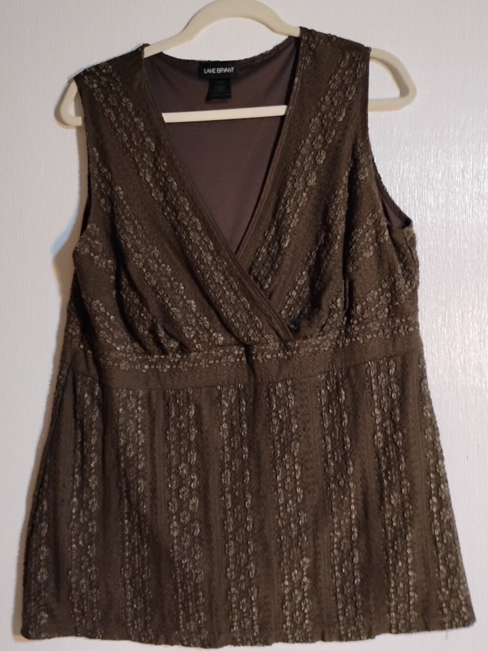 Lane Bryant olive green sleeveless top